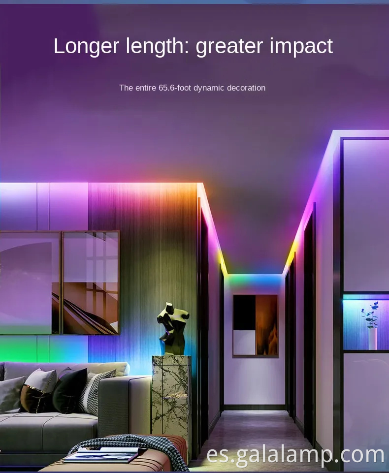 Luces de cuerda LED RGB inteligentes para decoración interior y exterior